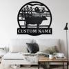Custom Cow Metal Sign Personalized Farm Name Wall Art for Barn Fence Outdoor Decor Rustic Ranch Sign with Cow Silhouette Customized Metal Plaque for Farmers and Homesteads, Farmer Gifts 02 view 2