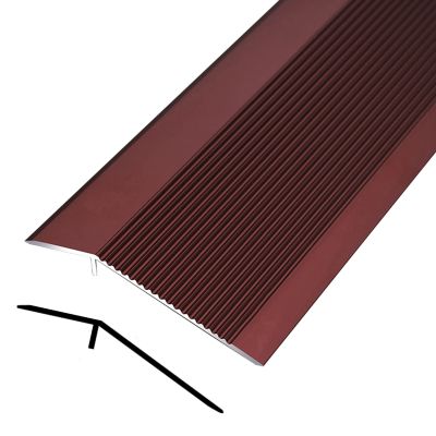 ETULLE Threshold Transition Strips Elderly/Kids Aluminum Floor Transition,Matte Finish Anti Slip Transition Strips,Interior Floor Door Reducer Flute (Color: Red)