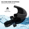 4 Pcs Cork Christmas Wine Saver Wine Bottle Closer Wine Stoppers Wine Pump Rubber Wine Stopper Reusable Wine Stopper Wine Pourer Acrylic view 4