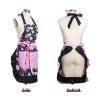 Alex Virtue Lovely Flower Pattern Retro Aprons With Large Pockets for Women Girls Cooking Kitchen Bakery Mother's Gift (Pink Bloom) view 2
