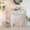 belupai 3PCS Metal Wedding Flower Girl Basket with Handle and Decorative Fabric Lining, Rustic Iron Flower Basket Storage Baskets for Wedding Halloween Party Home Decoration view 3