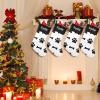 Personalized Bones and Paw Prints Custom Family Xmas Stockings with Name for Home Christmas Party Ornaments Decoration17.52 x 7.87 Inch view 3