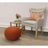 Moti Ellie Wool Pouf 20" x 20" x 14" - Orange view 2