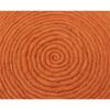 Moti Ellie Wool Pouf 20" x 20" x 14" - Orange view 3
