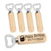 15pcs Personalized Stainless Steel Bottle Opener Bulk Wood Handheld Bottle Opener Customized Engraved Text, LOGO beer bottle opener Pool Party, Bachelor Party, Business Promotion Gift view 1