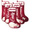 Christmas Stockings Personalized - Set of 5 - with Polar Bear Design, Title and Name - Custom Family Stockings for Kids - Xmas Fireplace Decoration view 1