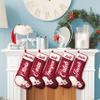 Christmas Stockings Personalized - Set of 5 - with Polar Bear Design, Title and Name - Custom Family Stockings for Kids - Xmas Fireplace Decoration view 2