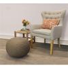 Moti Ellie Wool Pouf 20" x 20" x 14" - Beige view 2