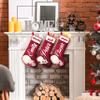Christmas Stockings Personalized - Set of 3 - with Polar Bear Design, Title and Name - Custom Family Stockings for Kids - Xmas Fireplace Decoration view 2
