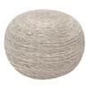 Moti Ellie Wool Pouf 20" x 20" x 14" - Silver view 1