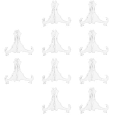 Mipcase Acrylic Coin Display Easel Holders 10pcs Triangular Stands