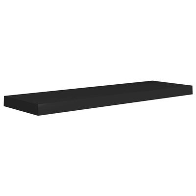 1pcs Floating Shelves Wall Mounted, High Gloss Black MDF Wall Shelves for Bedroom with Invisible Brackets, Black Shelves for Wall Decor, Modern Wood Shelf for Bathroom, Living Room, 31.5"x9.3"x1.5"