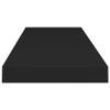 1pcs Floating Shelves Wall Mounted, High Gloss Black MDF Wall Shelves for Bedroom with Invisible Brackets, Black Shelves for Wall Decor, Modern Wood Shelf for Bathroom, Living Room, 31.5"x9.3"x1.5" view 4