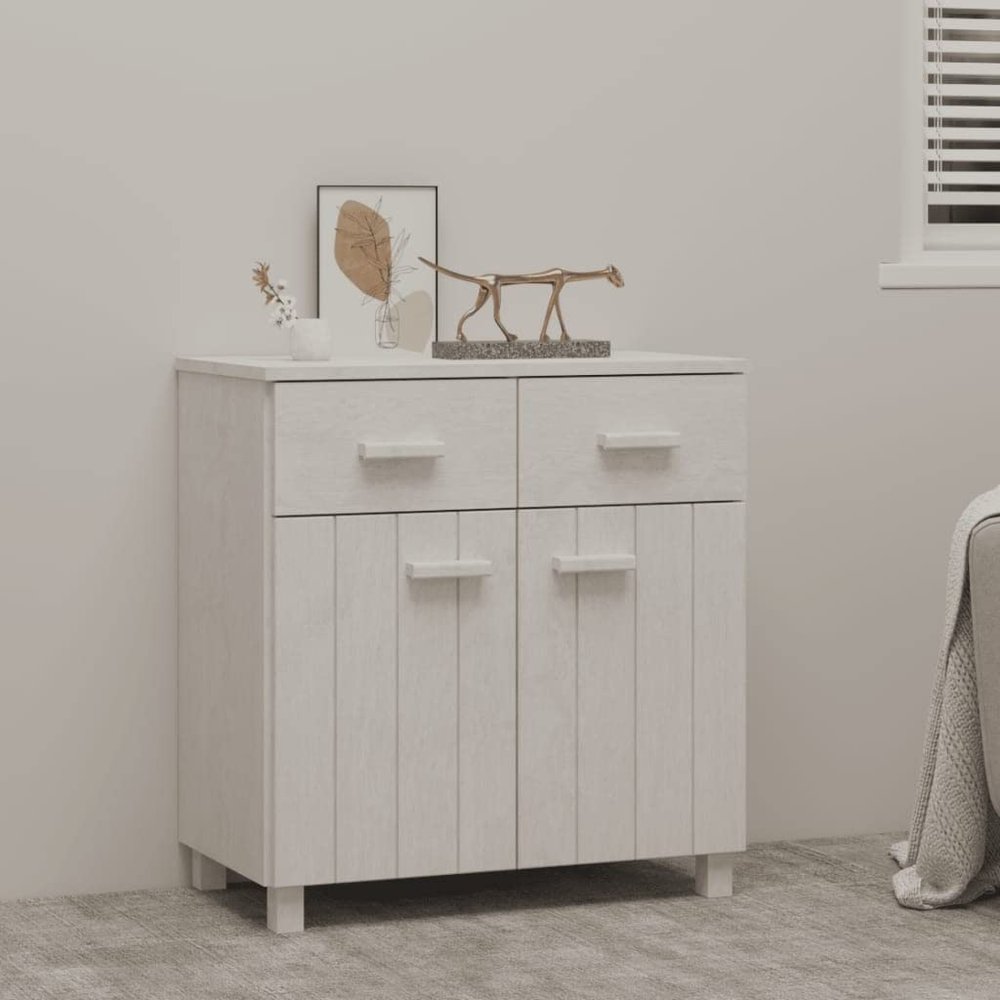 GOLINPEILO Wooden Sideboard Modern Storage Cabinet Buffet Table Kitchen Storage Accent Entryway Console Sideboard with 2 Doors and 2 Drawers for Living Room, Kitchen 31.1"x15.7"x31.5"(E) White