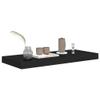2pcs Floating Shelves Wall Mounted, High Gloss Black MDF Wall Shelves for Bedroom with Invisible Brackets, Black Shelves for Wall Decor, Modern Wood Shelf for Bathroom, Living Room, 23.6"x9.3 x1.5" view 3