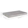 2pcs Floating Shelves Wall Mounted, Concrete Gray MDF Wall Shelves for Bedroom with Invisible Brackets, Gray Shelves for Wall Decor, Modern Wood Shelf for Bathroom, Living Room, 19.7"x9.1"x1.5" view 2