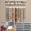 AVRYN Wall Mounted Hook,9-in-1 Necklace Jewellery Holder,Self Adhesive Wall Hanging Storage Hooks Jewelry Display Organizer Necklace Hanger Stand for Earrings(White) (Color : White) view 3