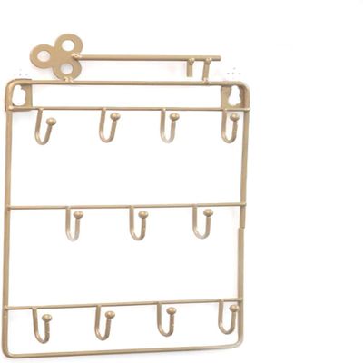 AVRYN Wall Mounted Hook,Door Back Rack Key Holder,Metal Key Hanger for Wall with 11 Key Hooks,Hooks Rack for Hat,Towel,Leash,Jewelry and Keys(Bronze) (Color : Bronze)