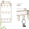 AVRYN Wall Mounted Hook,Door Back Rack Key Holder,Metal Key Hanger for Wall with 11 Key Hooks,Hooks Rack for Hat,Towel,Leash,Jewelry and Keys(Bronze) (Color : Bronze) view 2