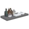 4pcs Floating Shelves Wall Mounted, High Gloss Gray MDF Wall Shelves for Bedroom with Invisible Brackets, Gray Shelves for Wall Decor, Modern Wood Shelf for Bathroom, Living Room, 23.6"x9.3 x1.5" view 3