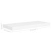 GOLINPEILO 2pcs Floating Shelves Wall Mounted, White MDF Wall Shelves for Bedroom with Invisible Brackets, White Shelves for Wall Decor, Modern Wood Shelf for Bathroom, Living Room, 23.6" x9.3 x1.5 view 2