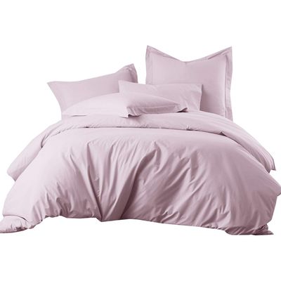 800 Thread Count 5pcs Cotton Super King Size Duvet Cover All Season Lilac Comforter Cover Super King 120x120
