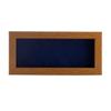 13x34 Shadow Box Frame Light Brown Wood | with a 3/4" Usable Display Depth | Includes a Navy Blue Real Suede Texture Acid-Free Backing Board, UV Resistant Acrylic, and Hanging Hardware view 3