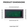 10x20 Shadow Box Frame Brown Walnut Wood | with a 3/4" Usable Display Depth | Includes a Forest Green Real Suede Texture Acid-Free Backing Board, UV Resistant Acrylic, and Hanging Hardware view 3