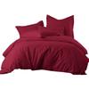 800 Thread Count 3pcs Cotton Oversized King Size Duvet Cover All Season Burgundy Comforter Cover Oversized King (116'' x 98'') view 1