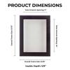 11x14 Shadow Box Frame Brown Walnut Wood | with a 3/4" Usable Display Depth | Includes a White Real Suede Texture Acid-Free Backing Board, UV Resistant Acrylic, and Hanging Hardware view 3