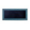 13x34 Shadow Box Frame Blue Wood | with a 1" Usable Display Depth | Includes a Black Real Suede Texture Acid-Free Backing Board, UV Resistant Acrylic, and Hanging Hardware view 2