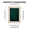 11x14 Shadow Box Frame White Washed Wood | with a 3/4" Usable Display Depth | Includes a Forest Green Real Suede Texture Acid-Free Backing Board, UV Resistant Acrylic, and Hanging Hardware view 4