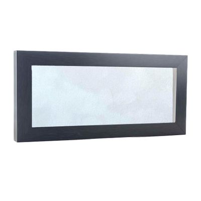13x34 Shadow Box Frame Charcoal Gray Wood | with a 3/4" Usable Display Depth | Includes a White Real Suede Texture Acid-Free Backing Board, UV Resistant Acrylic, and Hanging Hardware