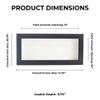 13x34 Shadow Box Frame Charcoal Gray Wood | with a 3/4" Usable Display Depth | Includes a White Real Suede Texture Acid-Free Backing Board, UV Resistant Acrylic, and Hanging Hardware view 4