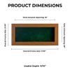 10x20 Shadow Box Frame Light Brown Wood | with a 3/4" Usable Display Depth | Includes a Forest Green Real Suede Texture Acid-Free Backing Board, UV Resistant Acrylic, and Hanging Hardware view 4