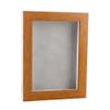 11x14 Shadow Box Frame Light Brown Wood | with a 3/4" Usable Display Depth | Includes a Light Grey Real Suede Texture Acid-Free Backing Board, UV Resistant Acrylic, and Hanging Hardware view 1