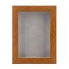 11x14 Shadow Box Frame Light Brown Wood | with a 3/4" Usable Display Depth | Includes a Light Grey Real Suede Texture Acid-Free Backing Board, UV Resistant Acrylic, and Hanging Hardware view 3