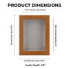 11x14 Shadow Box Frame Light Brown Wood | with a 3/4" Usable Display Depth | Includes a Light Grey Real Suede Texture Acid-Free Backing Board, UV Resistant Acrylic, and Hanging Hardware view 4
