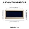 10x20 Shadow Box Frame White Washed Wood | with a 3/4" Usable Display Depth | Includes a Navy Blue Real Suede Texture Acid-Free Backing Board, UV Resistant Acrylic, and Hanging Hardware view 4