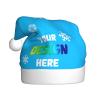 Custom Personalized Family Christmas Hats - Blue Santa Hat for Women & Men view 1