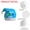 Custom Personalized Family Christmas Hats - Blue Santa Hat for Women & Men view 4