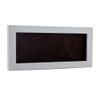 13x34 Shadow Box Frame White Wood | with a 3/4" Usable Display Depth | Includes a Brown Real Suede Texture Acid-Free Backing Board, UV Resistant Acrylic, and Hanging Hardware view 1