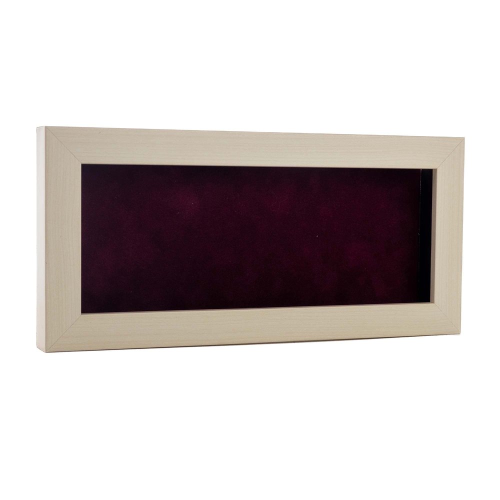 16x28 Shadow Box Frame White Washed Wood | with a 3/4" Usable Display Depth | Includes a Brown Real Suede Texture Acid-Free Backing Board, UV Resistant Acrylic, and Hanging Hardware