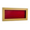 10x20 Shadow Box Frame Natural Wood | with a 3/4" Usable Display Depth | Includes a Red Real Suede Texture Acid-Free Backing Board, UV Resistant Acrylic, and Hanging Hardware view 1