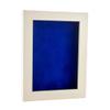 11x14 Shadow Box Frame White Washed Wood | with a 3/4" Usable Display Depth | Includes a Royal Blue Real Suede Texture Acid-Free Backing Board, UV Resistant Acrylic, and Hanging Hardware view 1