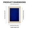 11x14 Shadow Box Frame White Washed Wood | with a 3/4" Usable Display Depth | Includes a Royal Blue Real Suede Texture Acid-Free Backing Board, UV Resistant Acrylic, and Hanging Hardware view 4