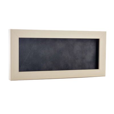 10x20 Shadow Box Frame White Washed Wood | with a 3/4" Usable Display Depth | Includes a Dark Grey Real Suede Texture Acid-Free Backing Board, UV Resistant Acrylic, and Hanging Hardware