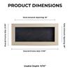 10x20 Shadow Box Frame White Washed Wood | with a 3/4" Usable Display Depth | Includes a Dark Grey Real Suede Texture Acid-Free Backing Board, UV Resistant Acrylic, and Hanging Hardware view 4
