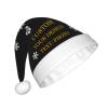 Custom Santa Hat Personalized Hats for Men Company Santa Hat Bulk Custom Christmas Decor Hat Team Personalized Christmas Hat Black Santa Hat view 2