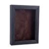 11x14 Shadow Box Frame Barnwood Black Wood | with a 1" Usable Display Depth | Includes a Brown Real Suede Texture Acid-Free Backing Board, UV Resistant Acrylic, and Hanging Hardware view 1